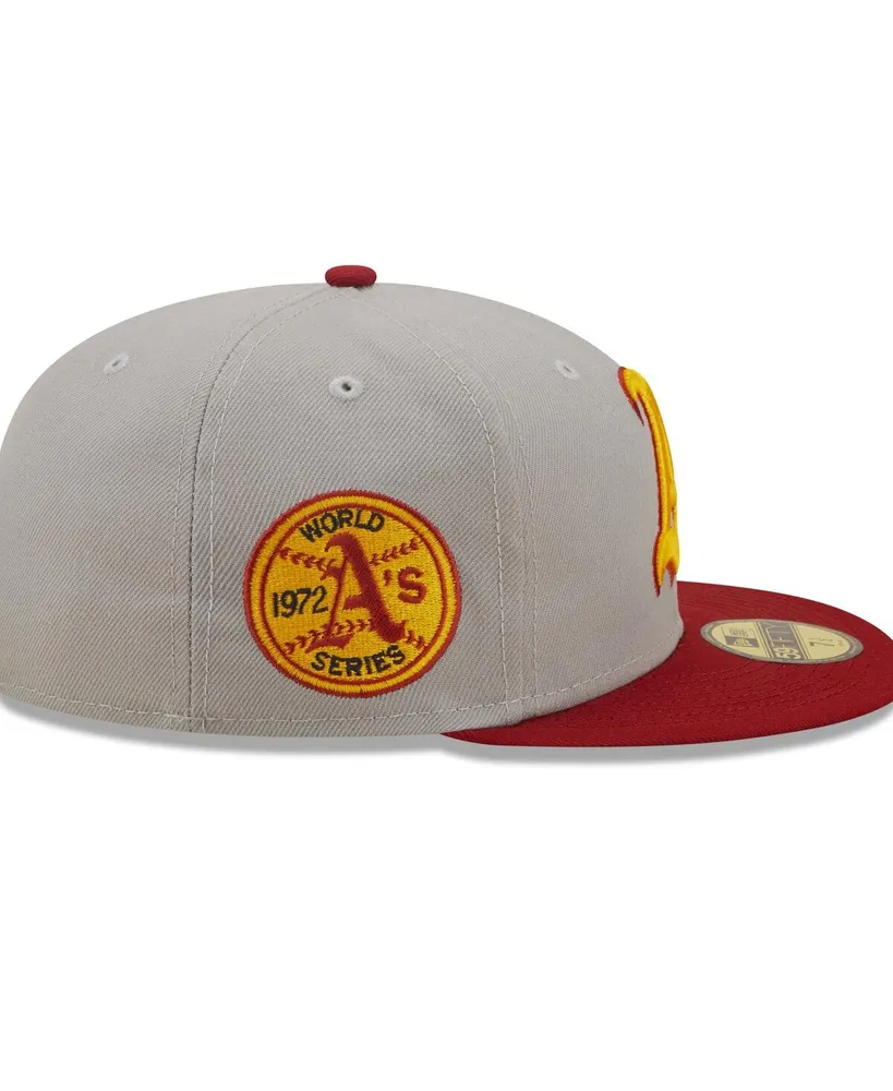 Men's New Era Gray and Oakland Athletics Navy Undervisor 59FIFTY Fitted Hat