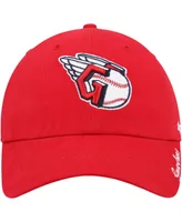 Women's '47 Brand Red Cleveland Guardians Team Miata Clean Up Adjustable Hat