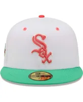 Men's New Era White and Green Chicago Sox Inaugural Season at Comiskey Park Watermelon Lolli 59FIFTY Fitted Hat