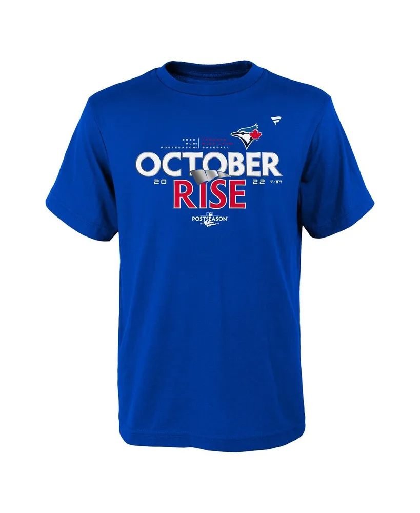 Big Boys and Girls Fanatics Royal Toronto Blue Jays 2022 Postseason Locker Room T-shirt