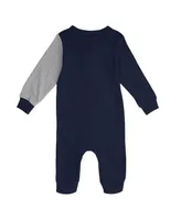 Infant Boys and Girls Navy and Gray Atlanta Braves Halftime Sleeper