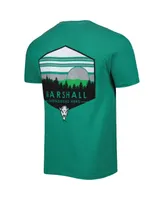 Men's Green Marshall Thundering Herd Landscape Shield T-shirt