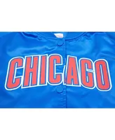 Women's Pro Standard Royal Chicago Cubs Satin Full-Snap Varsity Jacket
