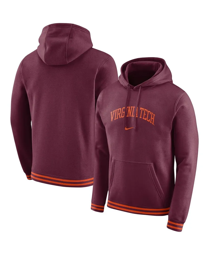 Men's Nike Maroon Virginia Tech Hokies Sketch Retro Pullover Hoodie