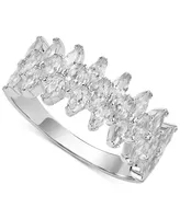 Giani Bernini Cubic Zirconia Marquise Cluster Ring Sterling Silver, Created for Macy's