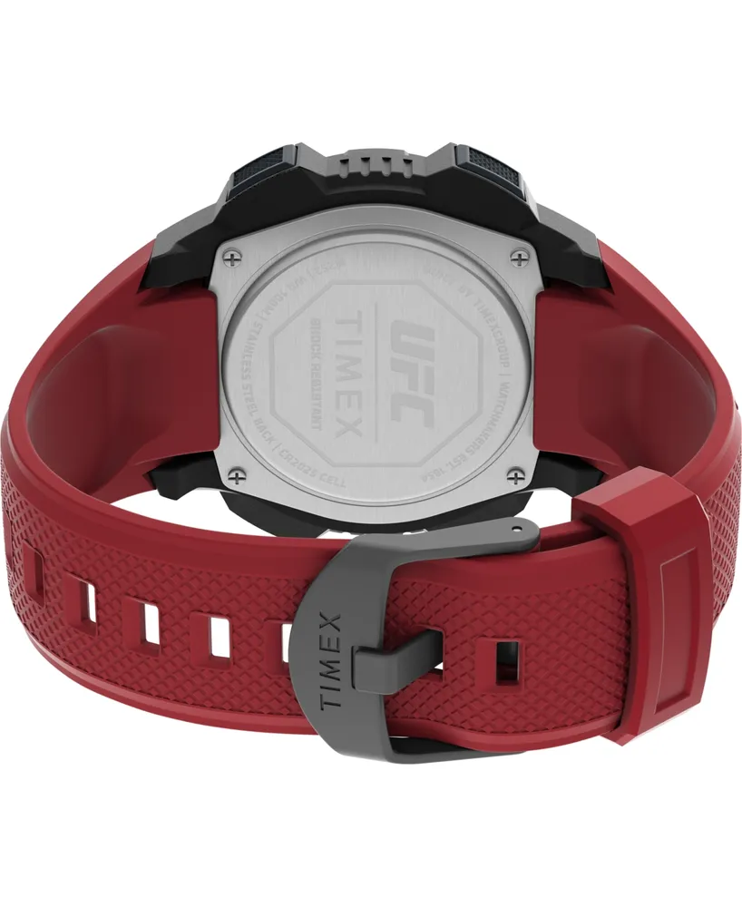 Timex Ufc Men's Quartz Core Resin Red Shock Watch, 45mm