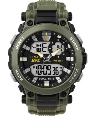 Timex Ufc Men's Quartz Impact Resin Green Watch, 50mm