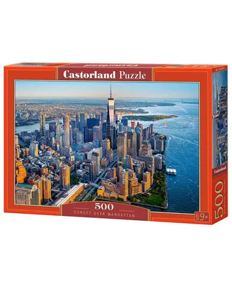 Castorland Sunset Over Manhattan Jigsaw Puzzle Set, 500 Piece