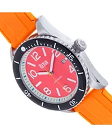 Reign Men Gage Rubber Watch - Red/Orange, 42mm