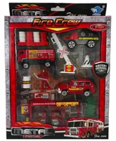 Big Daddy 10 Piece Mini Fire Fighting Trucks and Cars Accessories Playset