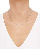 Italian Gold Crisscross Link 18" Chain Necklace 14k