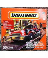 Matchbox 50 Car with Combination Sports Cars, Rucks, Construction, Speedway Rescue Set