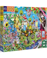 Eeboo Love of Bees 100 Piece Jigsaw Puzzle Set, Ages 5 and up