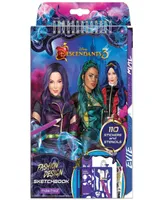 Disney Descendants 3 Fashion Design Sketchbook Make It Real, includes 110 Stickers Stencils, Draw Sketch Create, Fashion Coloring Book, Tweens Girls