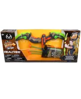 Realtree Nkok Light Up Archery Set 24.5" Green With Quiver, 25020, Arrows Can Shoot Up To 40', 3 Arrows Target, Lights Up Flashing Patterns, Officiall