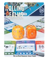 Gatekeeper Games Rolling Realms Premium Dice Set, Pair of 35mm Epic Dice, Jumbo Resin D6S For Use With Stonemaier Games Rolling Realms, Tabletop Rolep