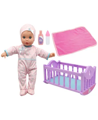 Little Darlings Crib Time Fun 12" Doll Playset, New Adventures, Children's Pretend Play