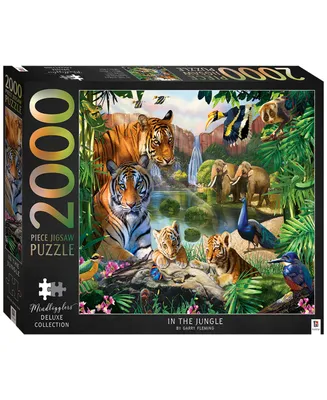 Mindbogglers Artisan 2000-Piece in The Jungle, Deluxe Jigsaws For Adults 38.6 x 30 intricate Puzzles Hobbies Jungle Themed Tiger Jigsaw Puzzles Set