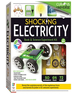 Curious Universe Shocking Electricity Science Kit 50 Science Experiments with 70 Piece Kit Diy Science For Kids, Create Gadgets, Build a Solar Car, St