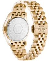 Philipp Plein Women's Date Superlative Gold Ion-Plated Bracelet Watch 34mm