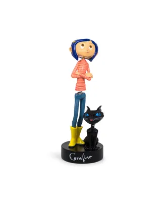 Surreal Entertainment Coraline with Cat Pvc Bobble Figure Statue | Collectible Bobblehead Action Figure, Desk Toy Accessories | Novelty Gifts For Home