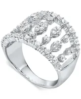 Diamond Openwork Statement Ring (1 ct. t.w.) in 10k White Gold