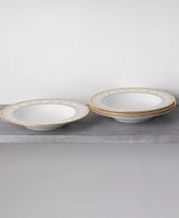 Noritake Trefolio Gold Set of 4 Soup Bowls, Service For 4