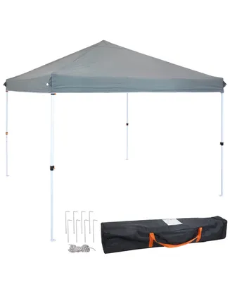 Sunnydaze Decor Standard Pop-Up Canopy with Carry Bag - 12 ft x 12 ft - Gray