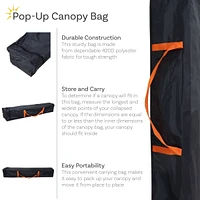 Sunnydaze Decor Standard Pop-Up Canopy Carrying Bag - Black - 54"