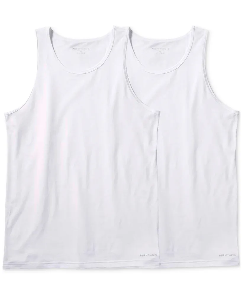 Pair of Thieves Men's SuperSoft Cotton Stretch Tank Undershirt 2 Pack