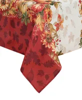 Elrene Swaying Leaves Double Border 60" x 84" Tablecloth