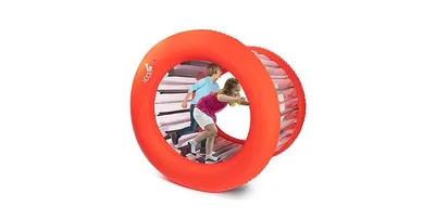 Giant Hamster Wheel Human | 65" Diameter | Inflatable Rolling Wheel | Outdoor Activities for Kids and Adults Families Playtime | Inflatable Outdoor To