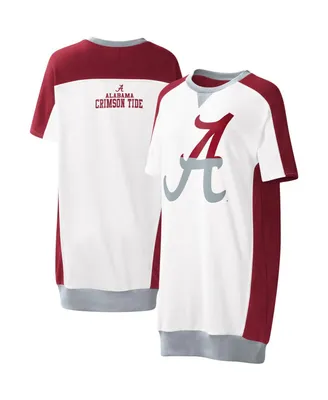Women's G-iii 4Her by Carl Banks White Alabama Crimson Tide Home Run T-shirt Dress