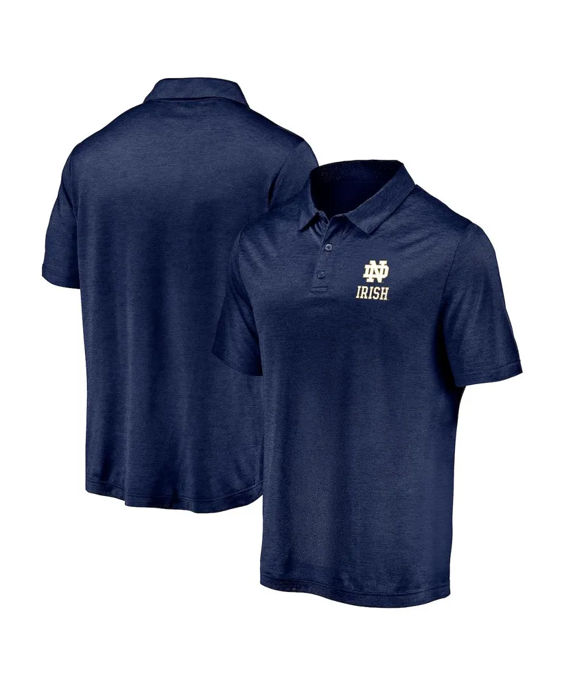 Men's Fanatics Navy Notre Dame Fighting Irish Primary Logo Striated Polo Shirt