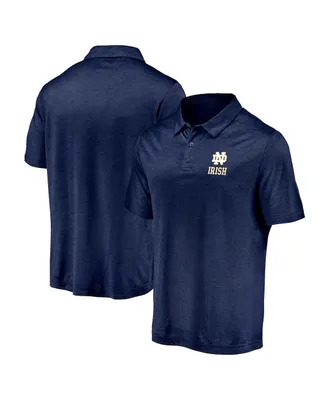 Men's Fanatics Navy Notre Dame Fighting Irish Primary Logo Striated Polo Shirt