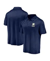 Men's Fanatics Navy Notre Dame Fighting Irish Primary Logo Striated Polo Shirt