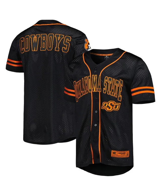 Colosseum Men's White and Orange Oklahoma State Cowboys Free Spirited Baseball  Jersey