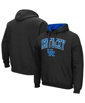Men's Colosseum Black Kentucky Wildcats Arch and Team Logo 3.0 Pullover Hoodie