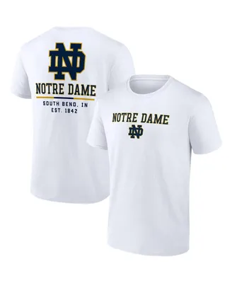 Men's Fanatics White Notre Dame Fighting Irish Game Day 2-Hit T-shirt