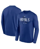 Men's Nike Royal Kansas City Royals Authentic Collection Team Logo Legend Performance Long Sleeve T-shirt