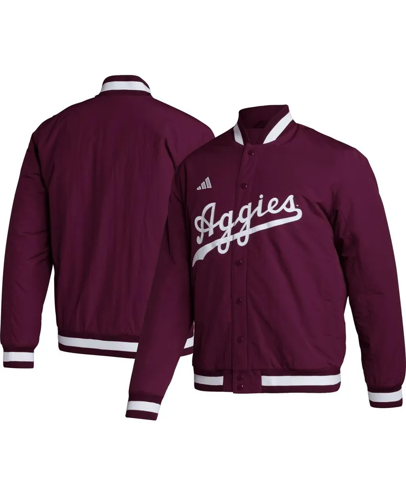 Men's adidas Maroon Texas A&M Aggies Baseball Coaches Full-Snap Jacket