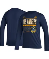 Men's adidas Navy La Galaxy Club Dna Long Sleeve T-shirt