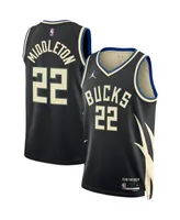 Men's Jordan Khris Middleton Black Milwaukee Bucks Statement Edition Swingman Jersey