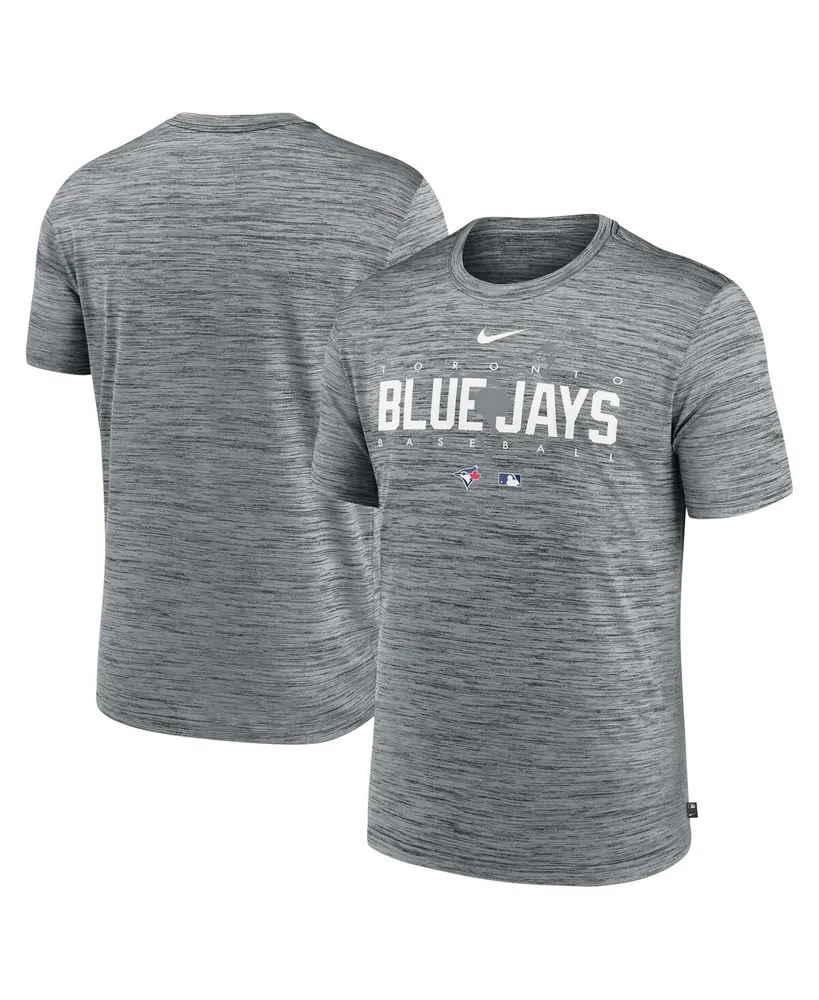 Men's Nike Heather Gray Toronto Blue Jays Authentic Collection Velocity Performance Practice T-shirt