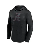 Men's Fanatics Heather Black Alabama Crimson Tide Transitional Hoodie T-shirt