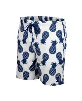 Men's Colosseum White Illinois Fighting Illini Pineapples Swim Shorts