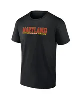 Men's Fanatics Black Maryland Terrapins Game Day 2-Hit T-shirt