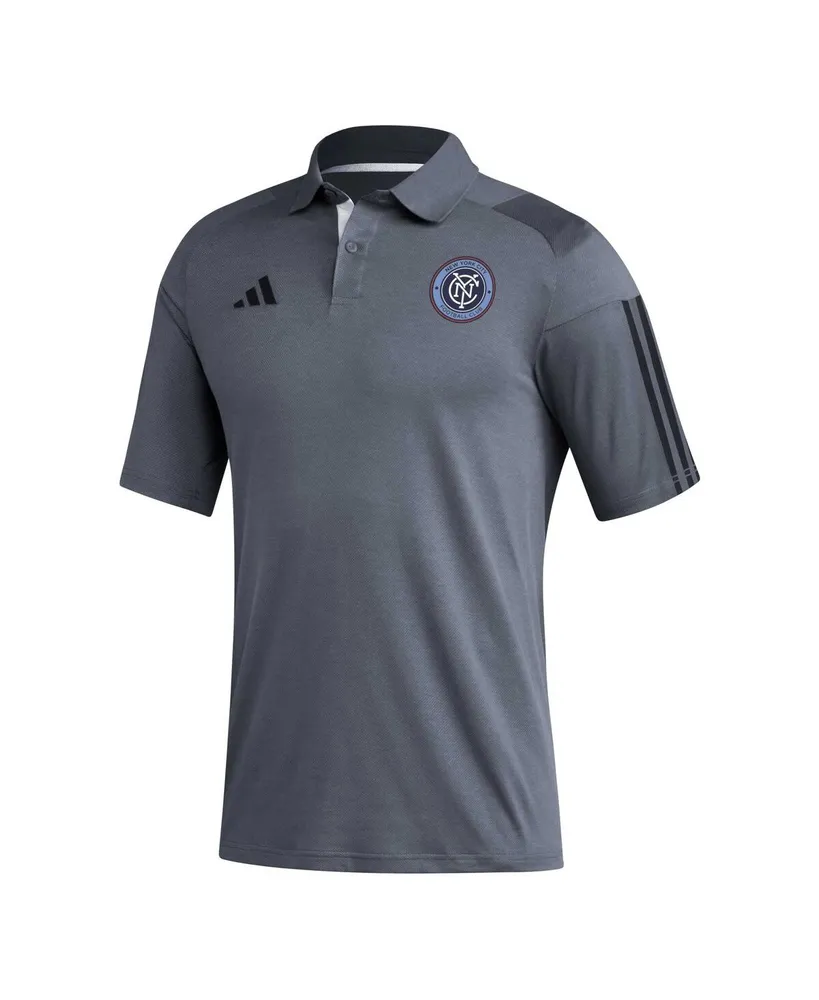 Men's adidas Gray New York City Fc 2023 On-Field Training Polo Shirt