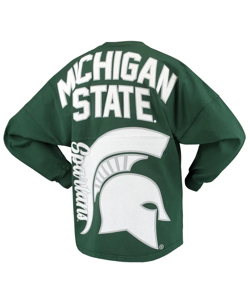 Women's Green Michigan State Spartans Loud n Proud Spirit Jersey T-shirt