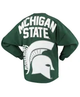 Women's Green Michigan State Spartans Loud n Proud Spirit Jersey T-shirt